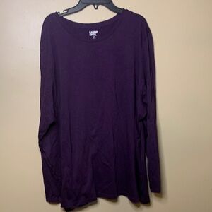 Lands' End Rich Purple Long Sleeve Top
